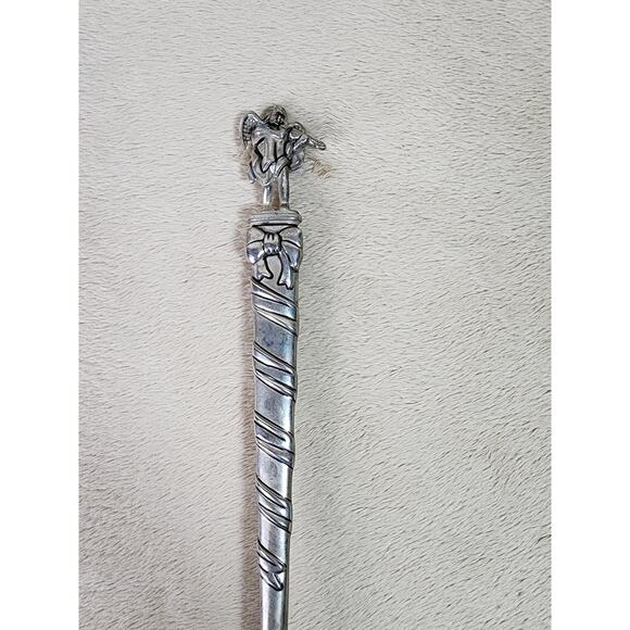 Godinger Candle Snuffer Angel Playing Violin 10" Silver Art Holiday 80's Vintage - Picture 8 of 11
